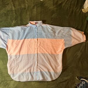 Vintage color block women’s 90s blouse